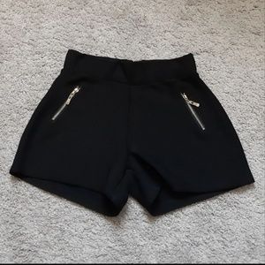 Black High-Waisted Shorts